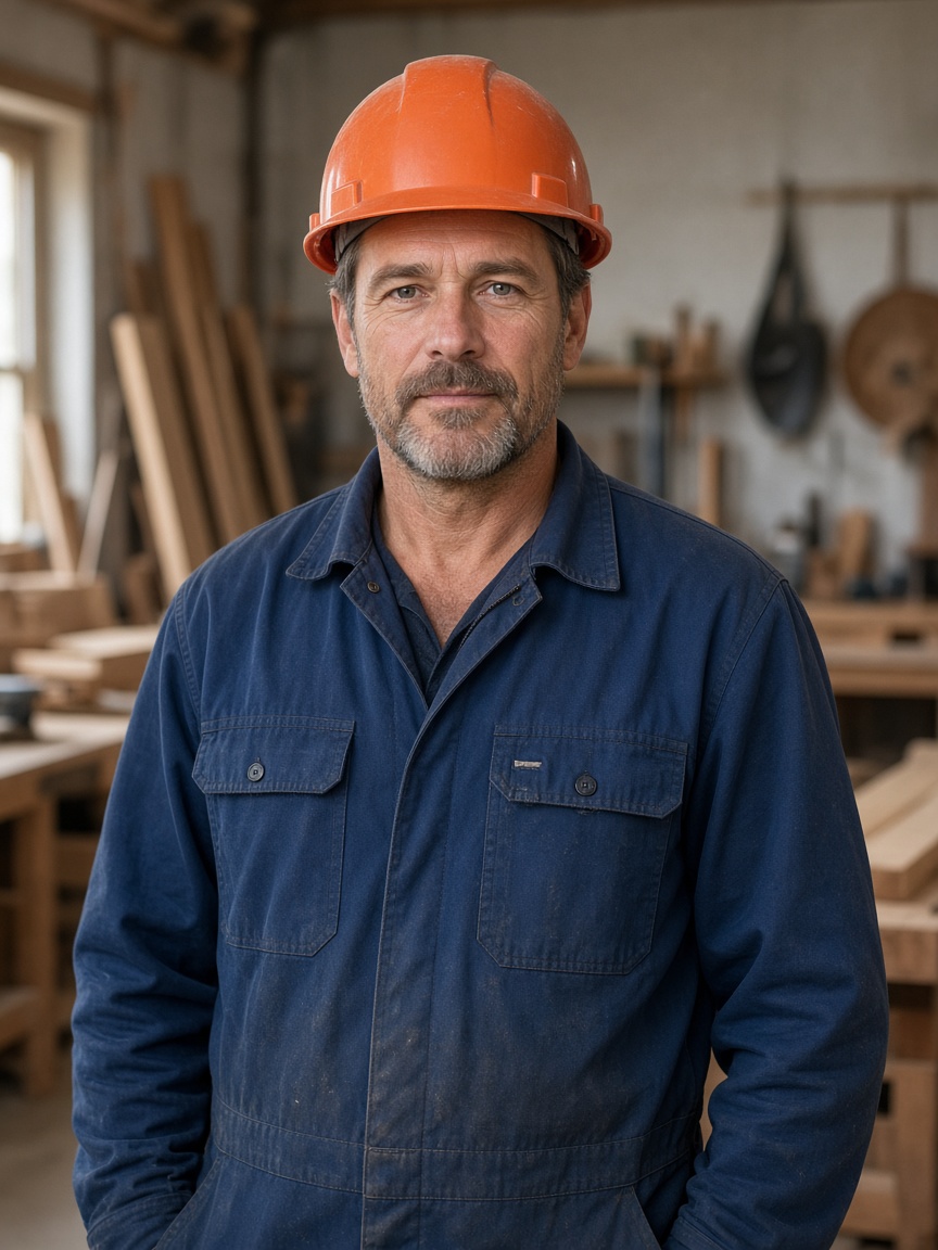 Jordan Hale, lead carpenter