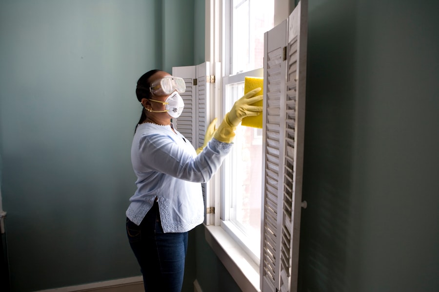 Technician performing interior home maintenance